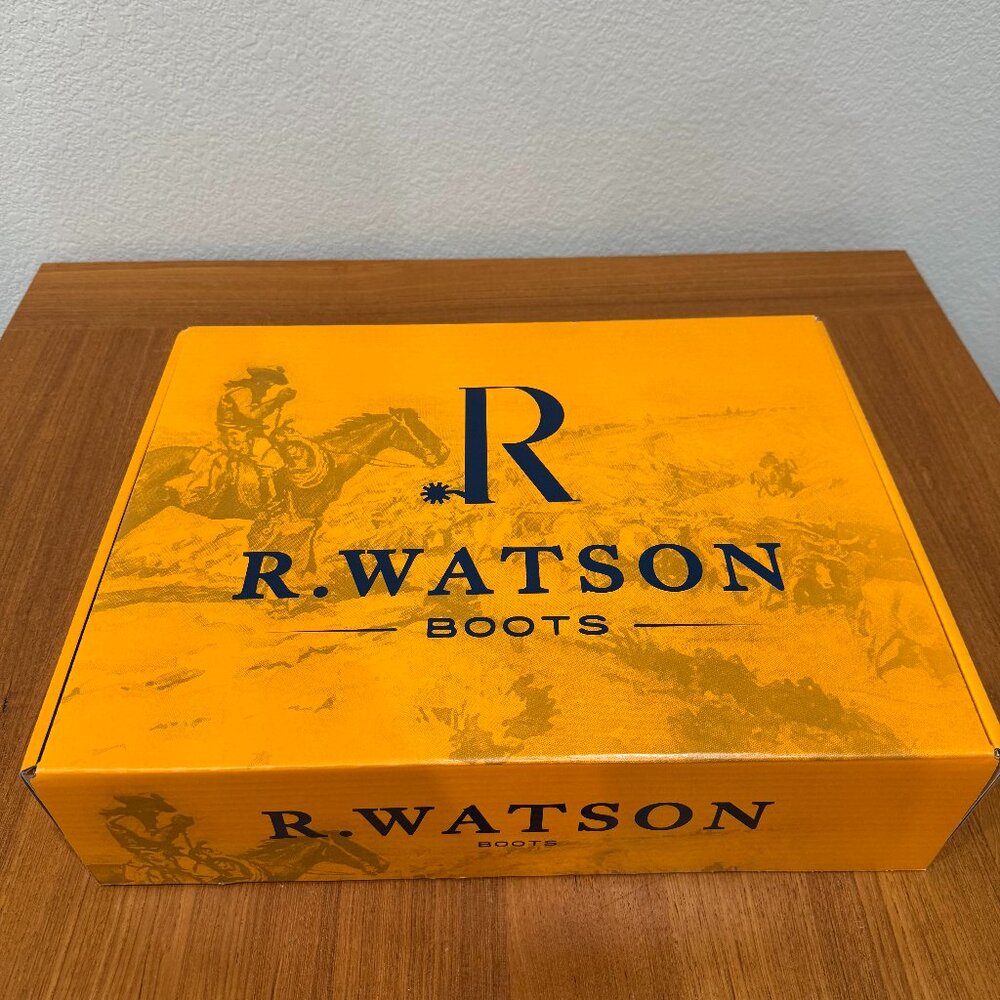 R. WATSON STRAW ROUAHOUT / INDIAN SINATRA COWHIDE SIZE 11 1/2D  SIZE: 11 1/2D